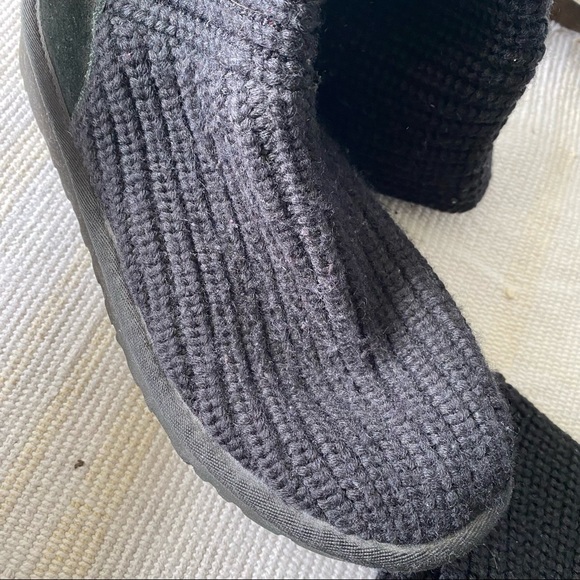 UGG black Classic Cardy knit slouchy convertible boots 6 - Picture 11 of 13